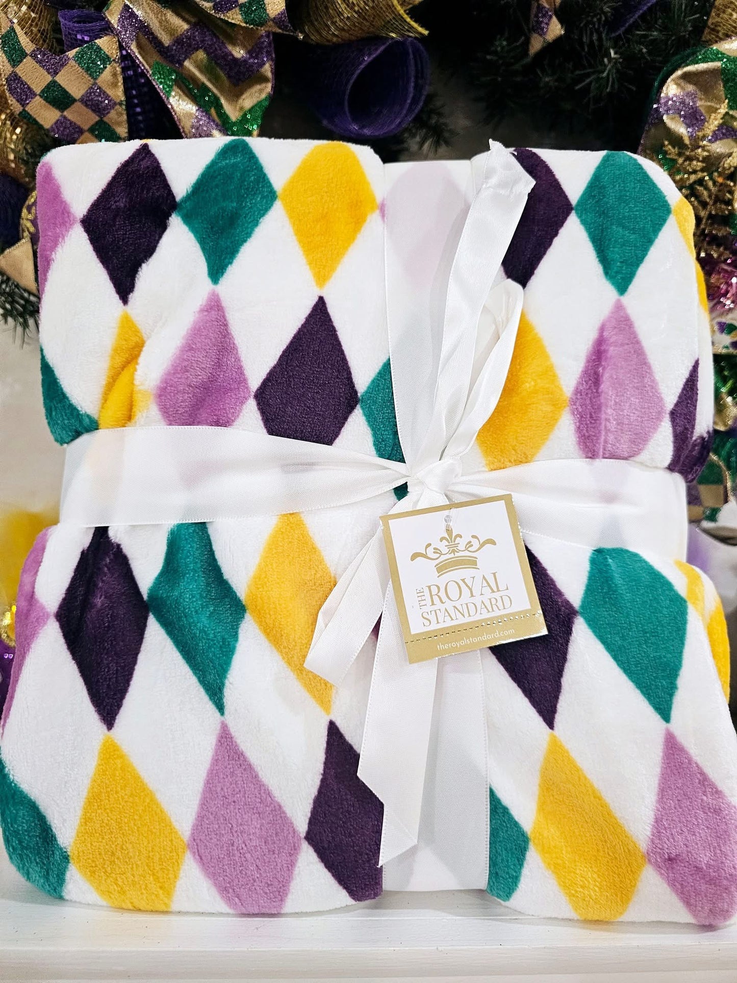 Mardi Gras Harlequin Throw