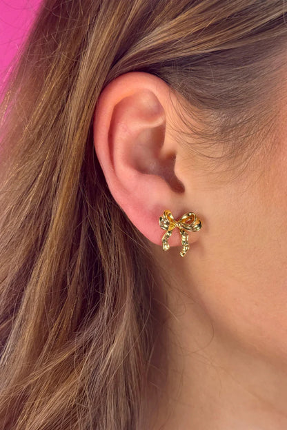 Golden Bow Studs