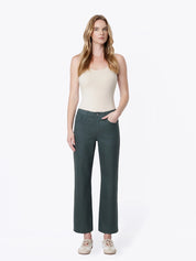 COATED Crop Straight Jeans