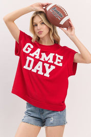 Game Day Ribbed Knit Top