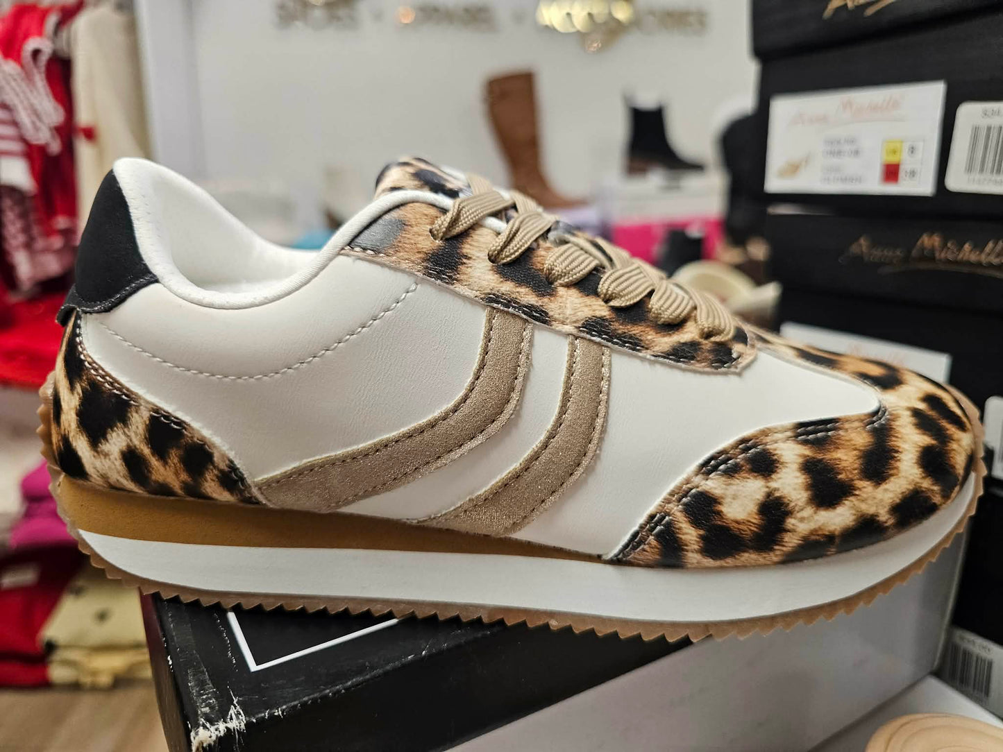 KICKOFF- Leopard Combo Sneaker
