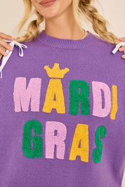 What time is it?- Mardi Gras  Sweater