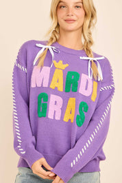 What time is it?- Mardi Gras  Sweater