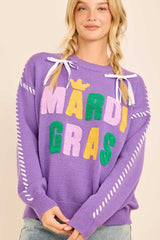 What time is it?- Mardi Gras  Sweater