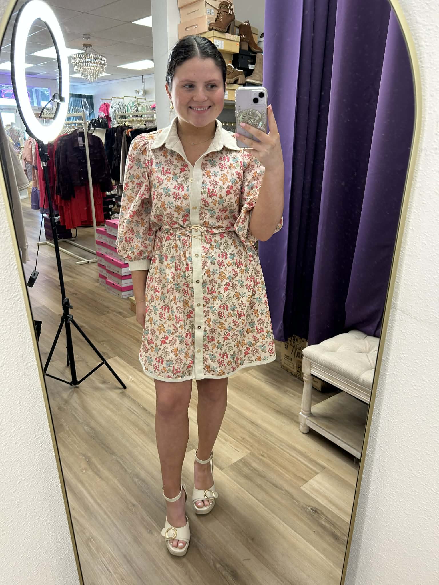 Vintage Garden- Floral print dress