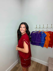 Scuba Contrast Stitch Game day Lounge Set