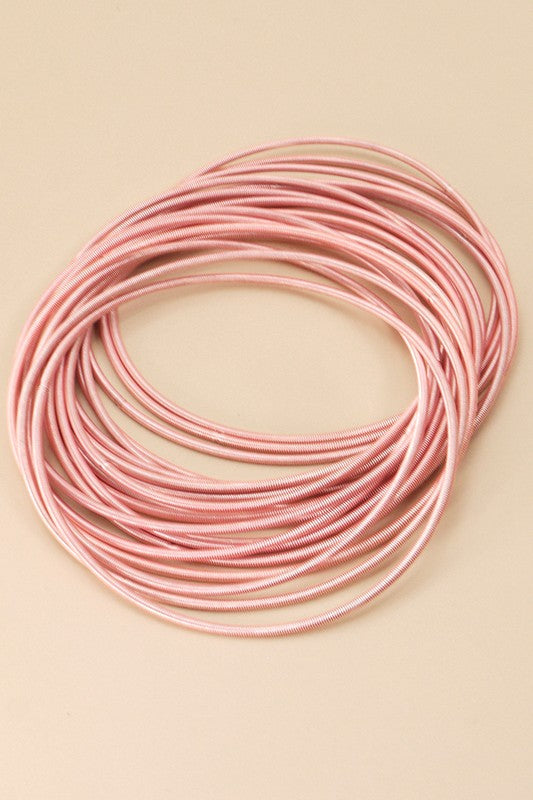 Stretchy Guitar String Bracelet Stack