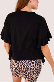 Sideline Sparkle Ruffle Top