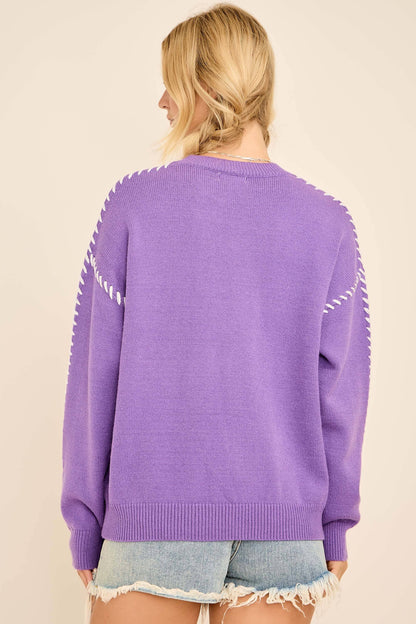 What time is it?- Mardi Gras  Sweater