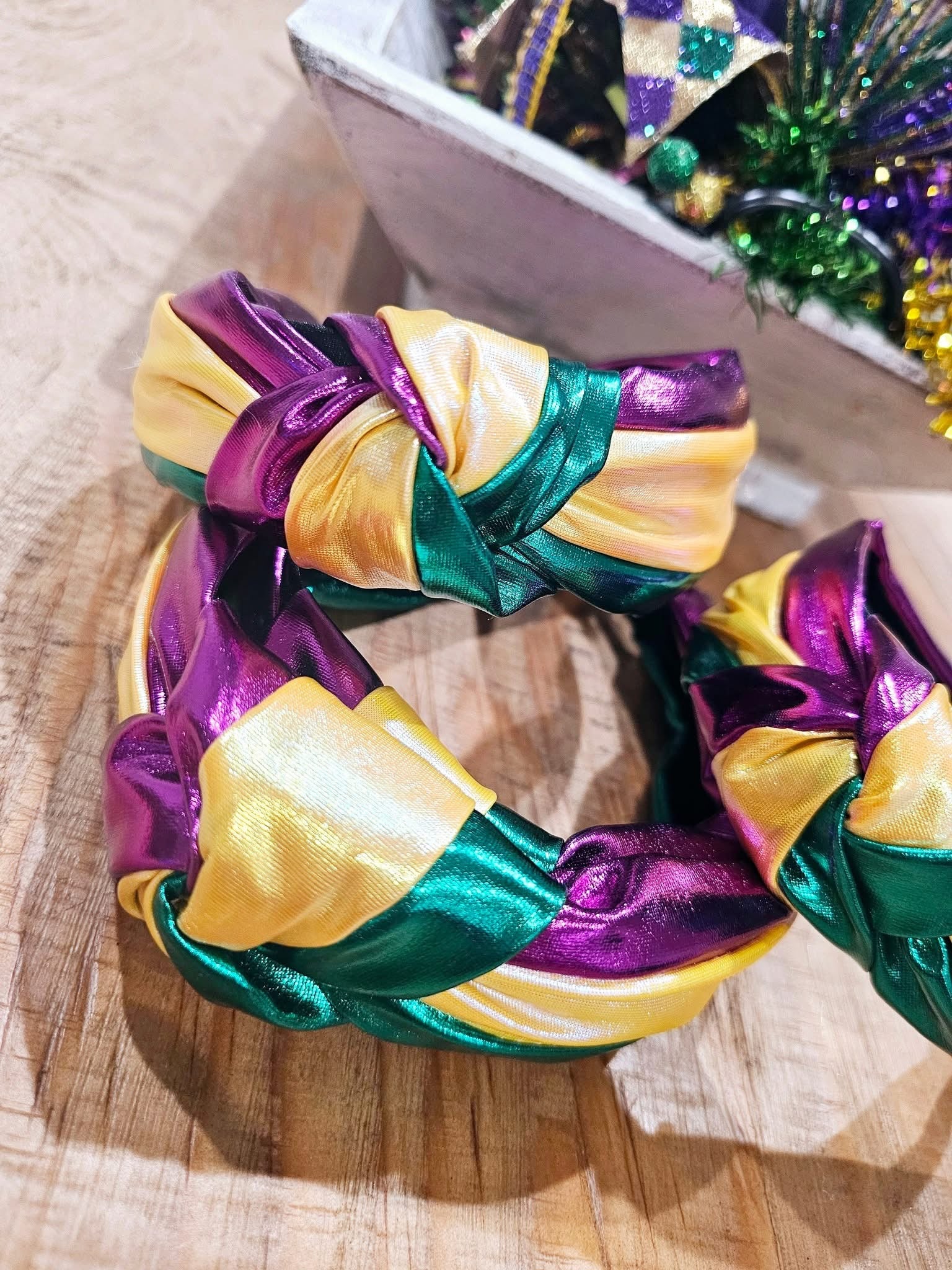 Metallic knot headband