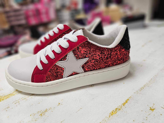 Miel Red Glitter Tennis