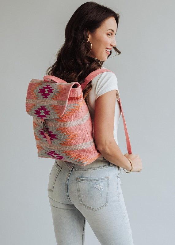Woven Aztec Backpack