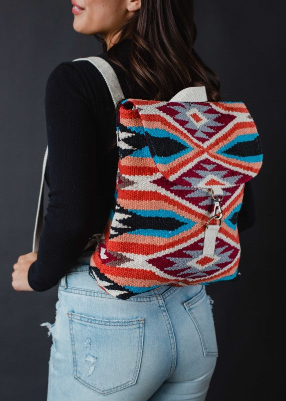 Woven Aztec Backpack