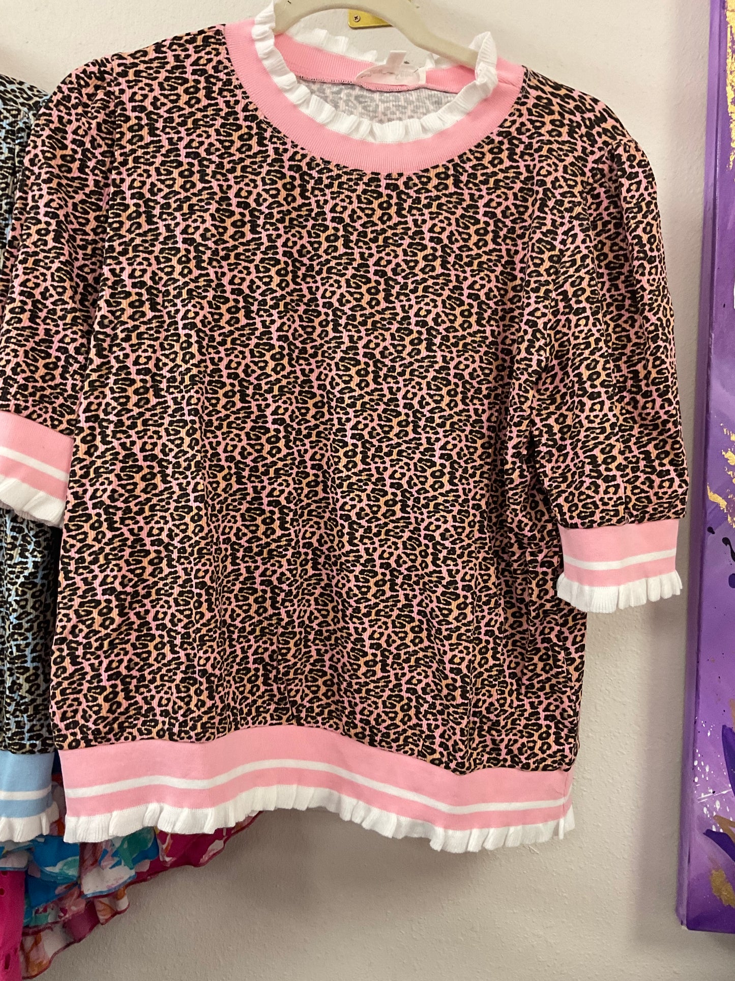 Sienna Ribbed Leopard Print Knit Top
