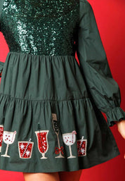 Holiday Drinks Mini Dress