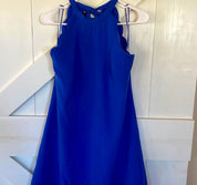 Scalloped Sleeveless Dress - Royal