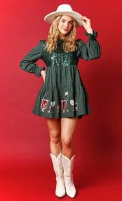 Holiday Drinks Mini Dress