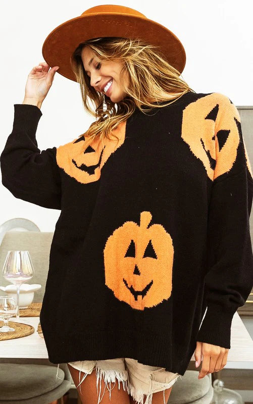 Triple Pumpkin Sweater