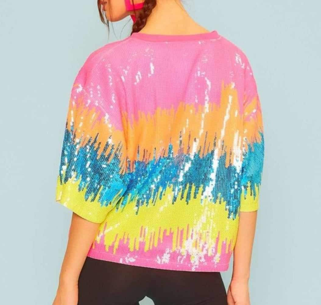 Neon Sequin Shirt