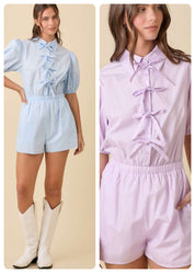 On A Cloud Bow Detail Romper