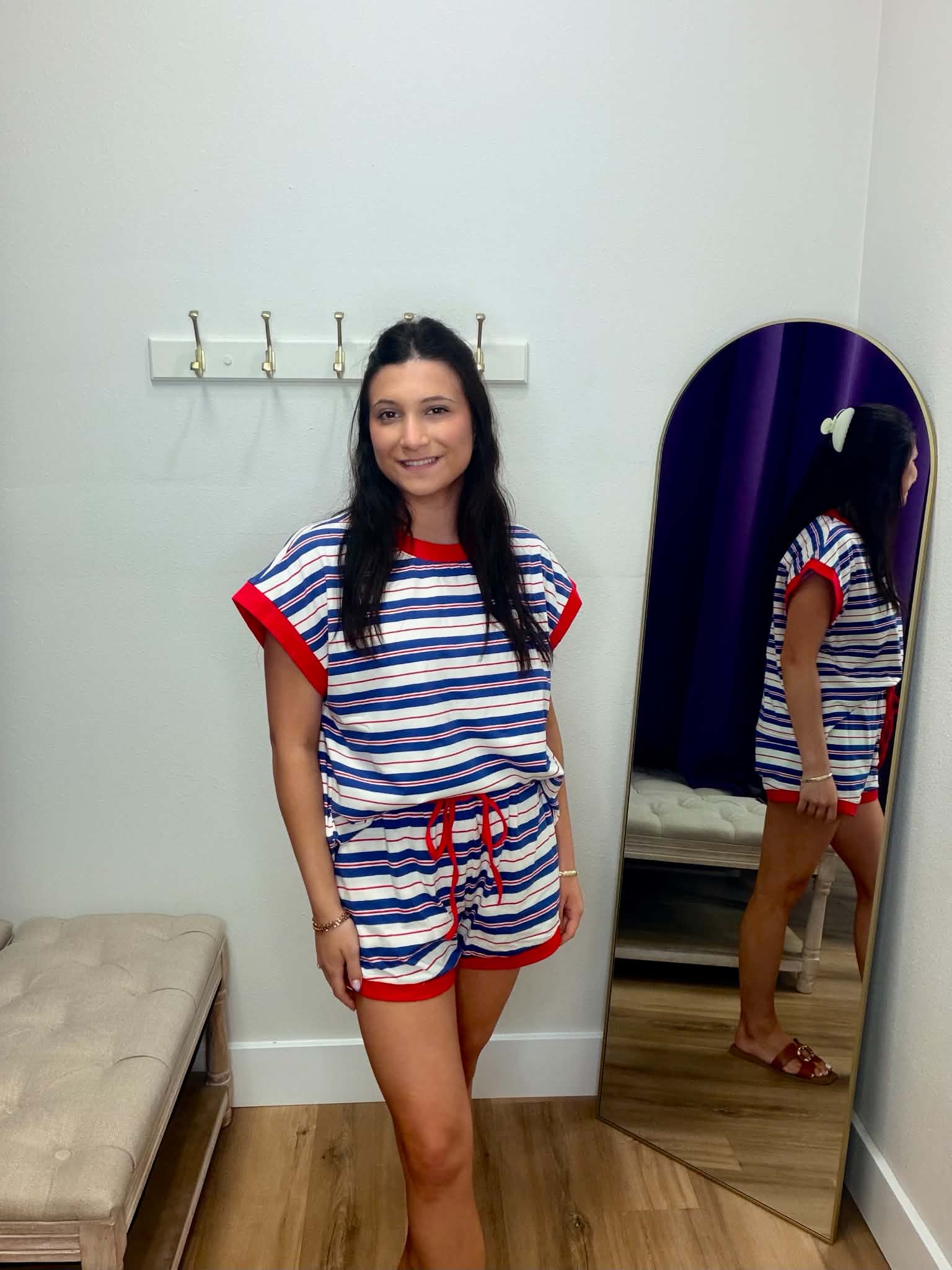 Americana Striped Lounge Set