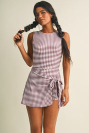 Glowie Sleeveless Wrap & Tie Athletic Dress