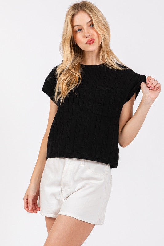 Cable Knit Sweater Top