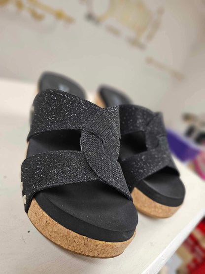 Bonny Wedge - Black Shimmer