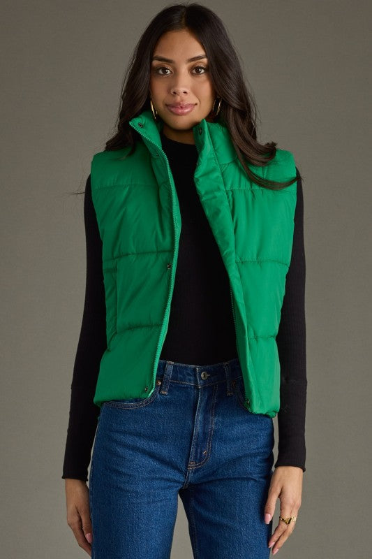 Classic Green Puffer Vest