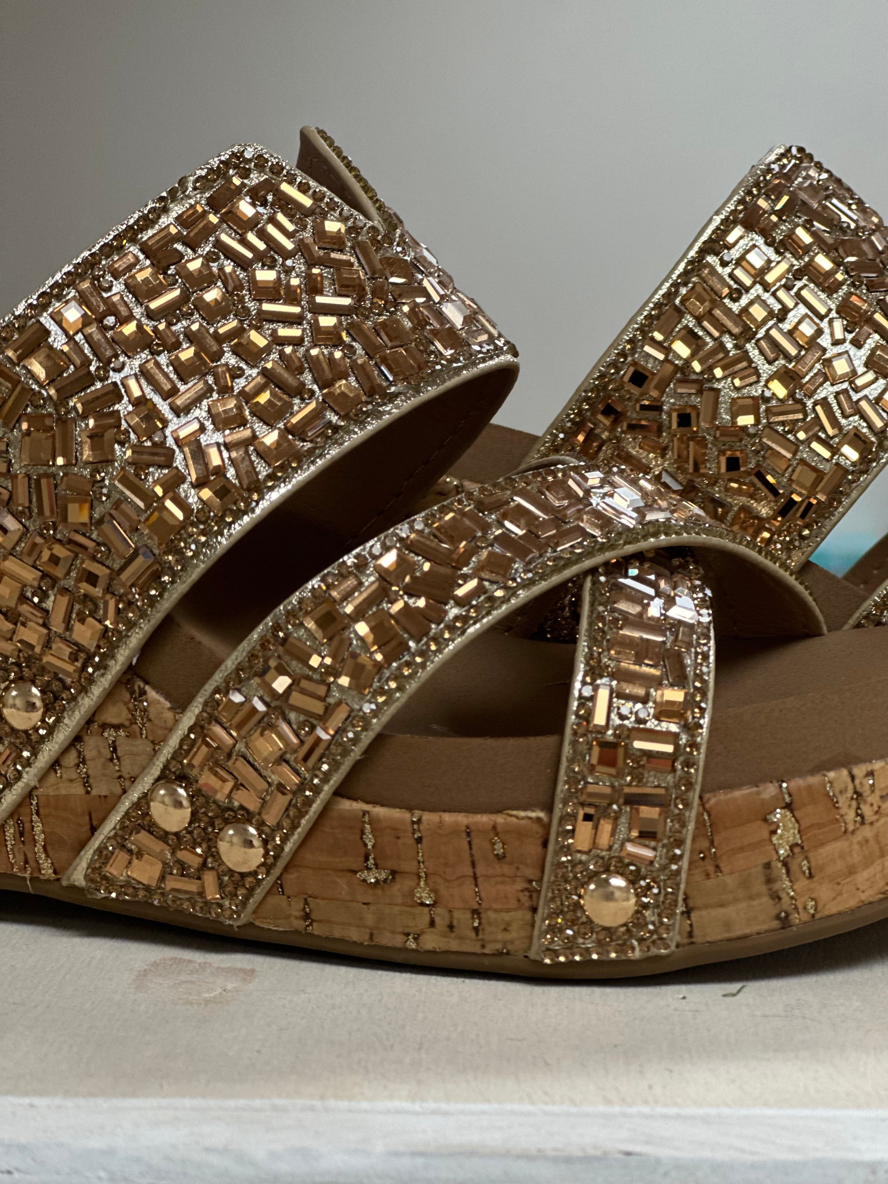 Corky's Sparkler Wedge - Gold
