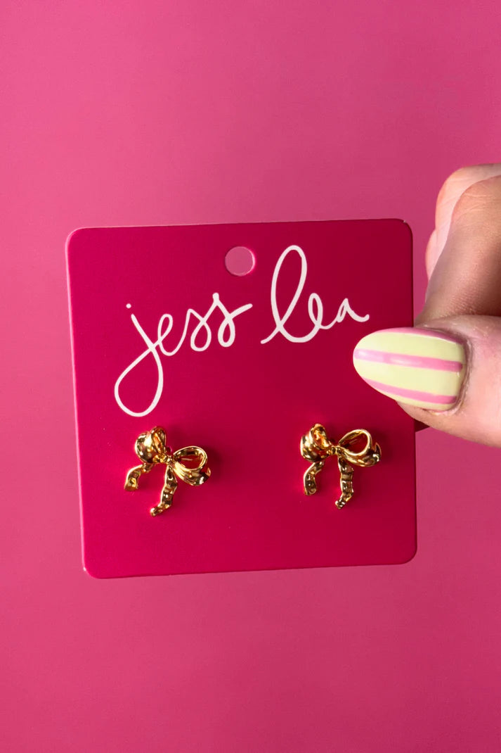 Golden Bow Studs