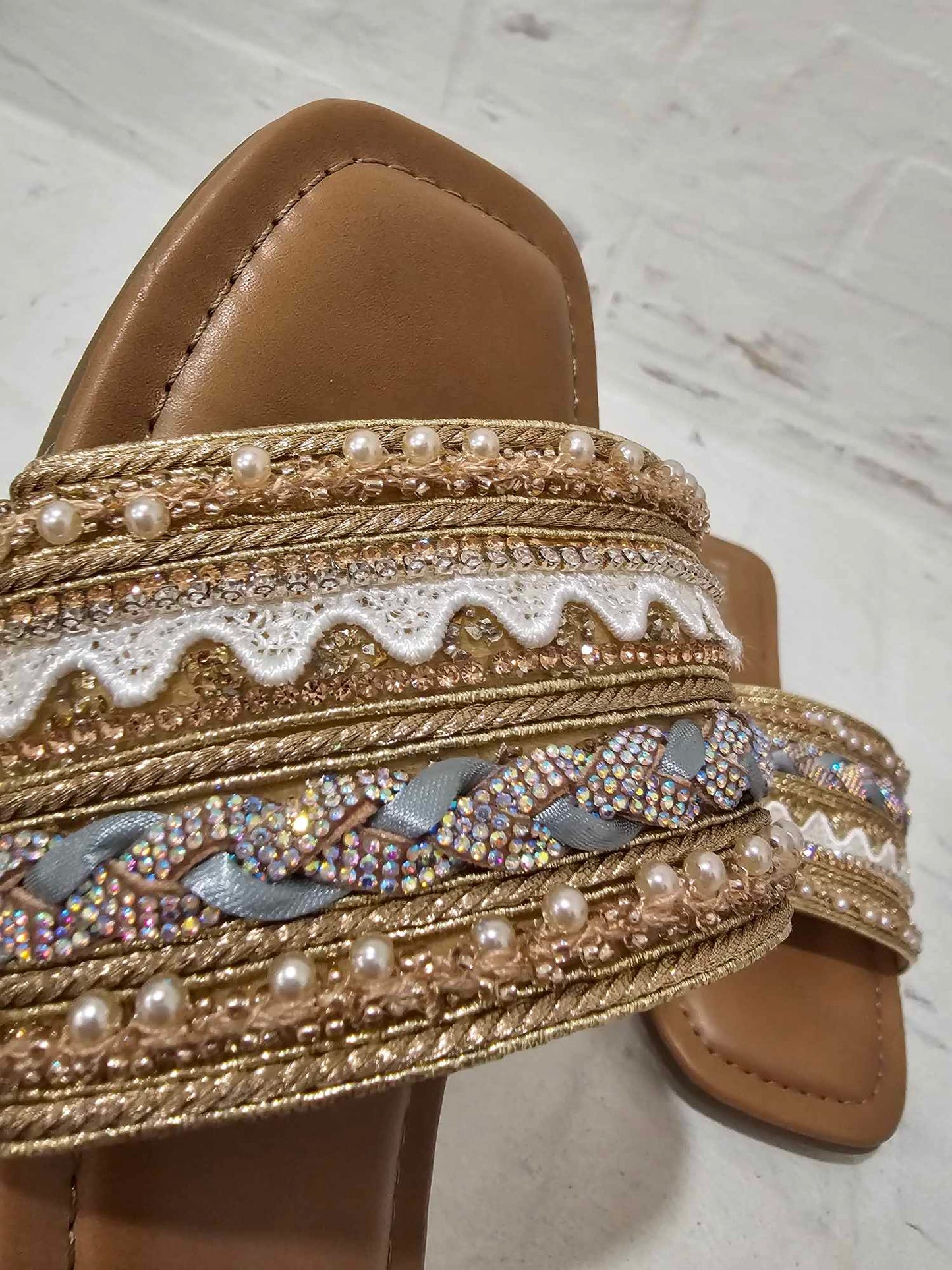 Audio- Embellished Sandal