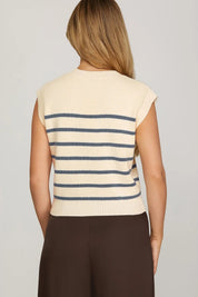Bliss- Striped Sweater Top