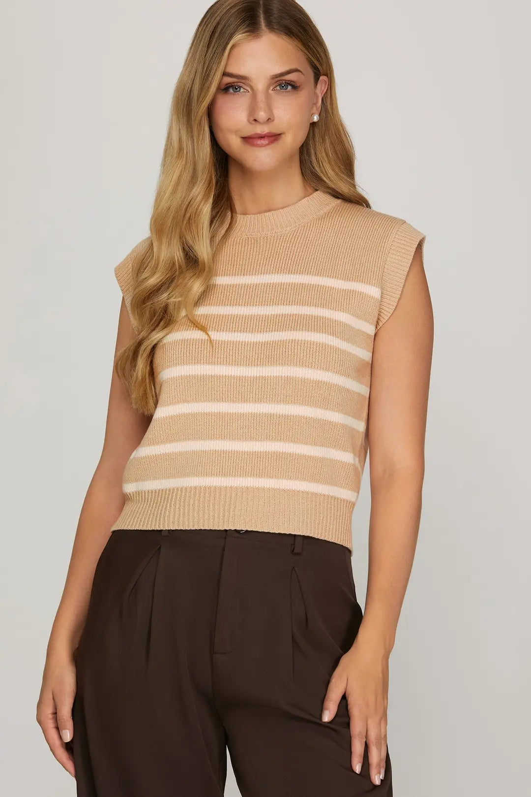Bliss- Striped Sweater Top