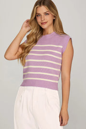 Bliss- Striped Sweater Top
