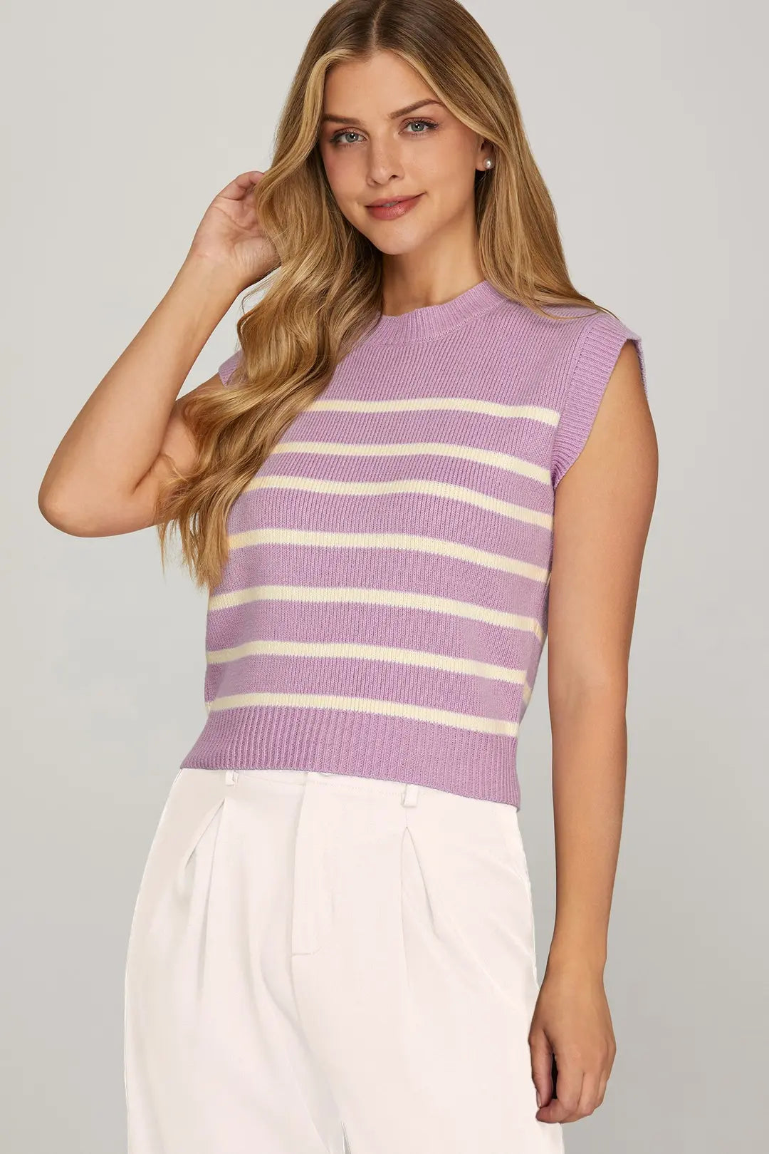 Bliss- Striped Sweater Top
