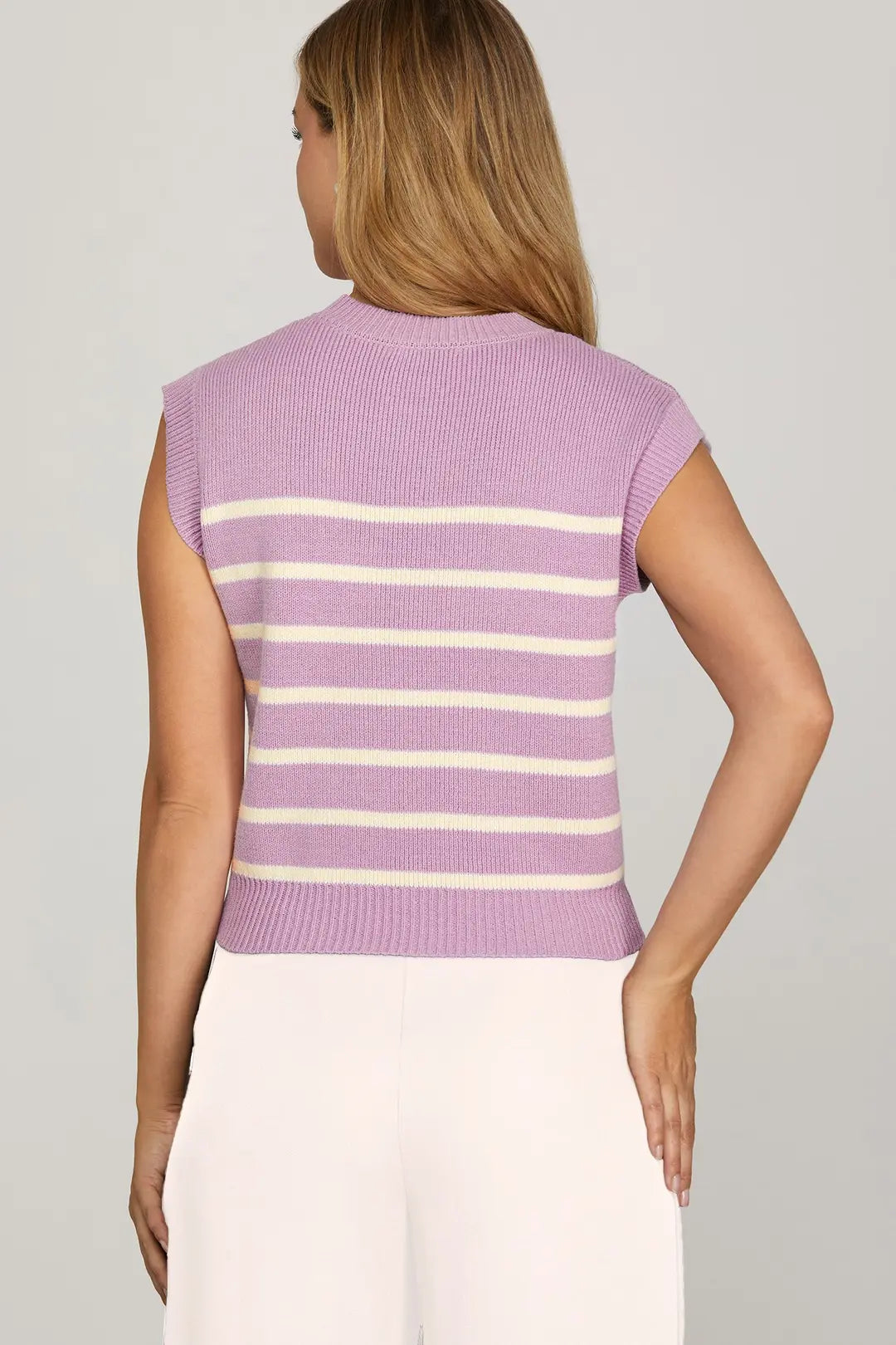 Bliss- Striped Sweater Top