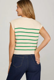 Bliss- Striped Sweater Top