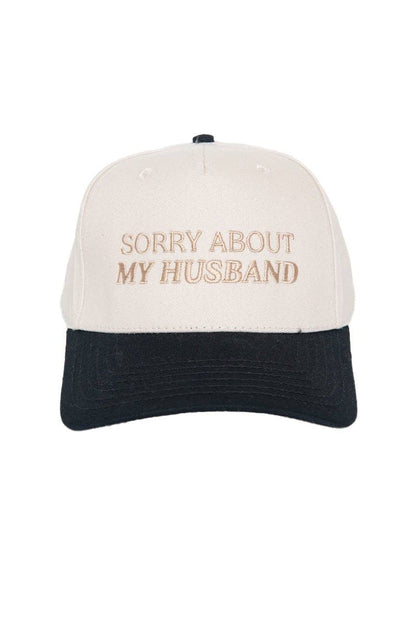 Sorry About My Husband Two-Toned Trucker Hats