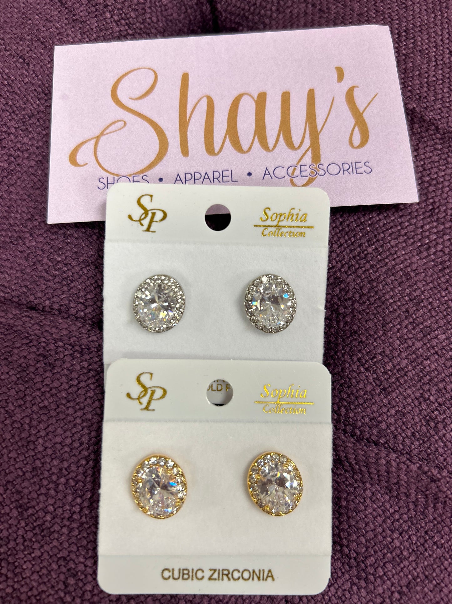 Oval Cubic Zirconia Earrings