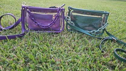 Jessica Vegan Clear Crossbody Bag