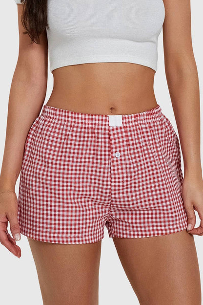 Gingham Casual Shorts