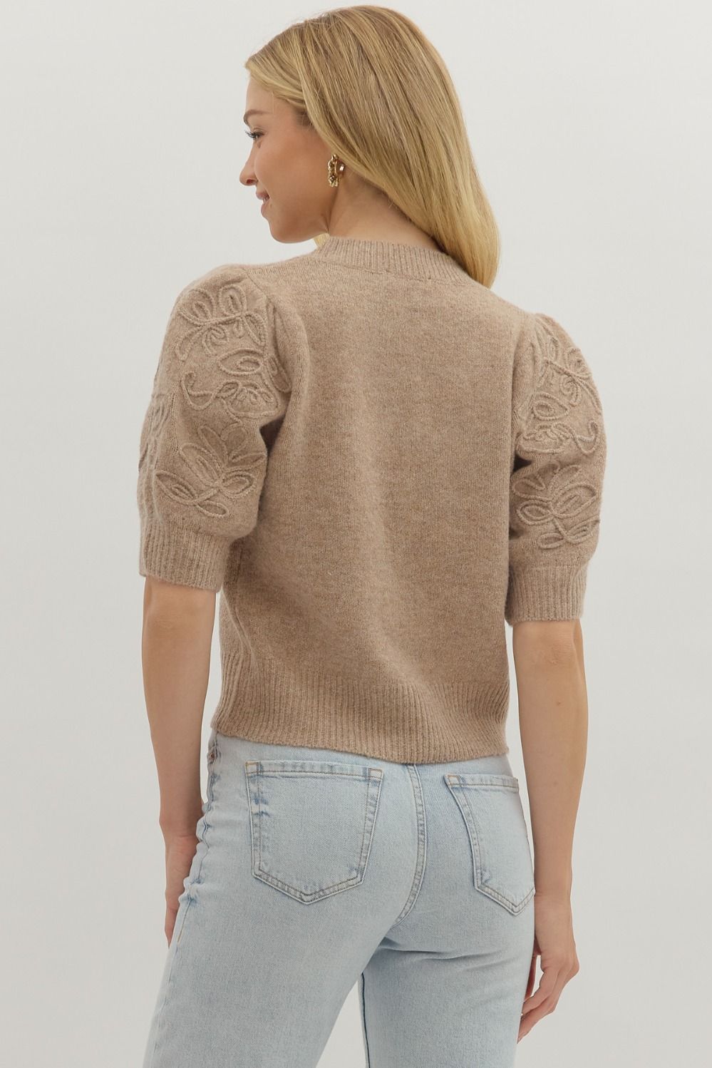 Appliqué Sleeve Detail Top