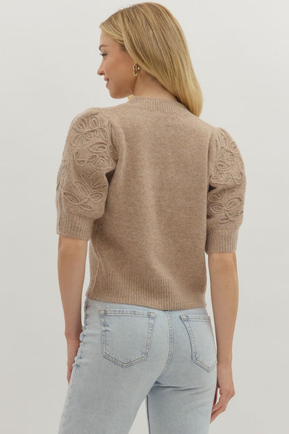 Appliqué Sleeve Detail Top