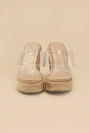 Big Fan Slip On Wedge - Clear