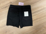 Midnight High Rise Jean Shorts - BLACK