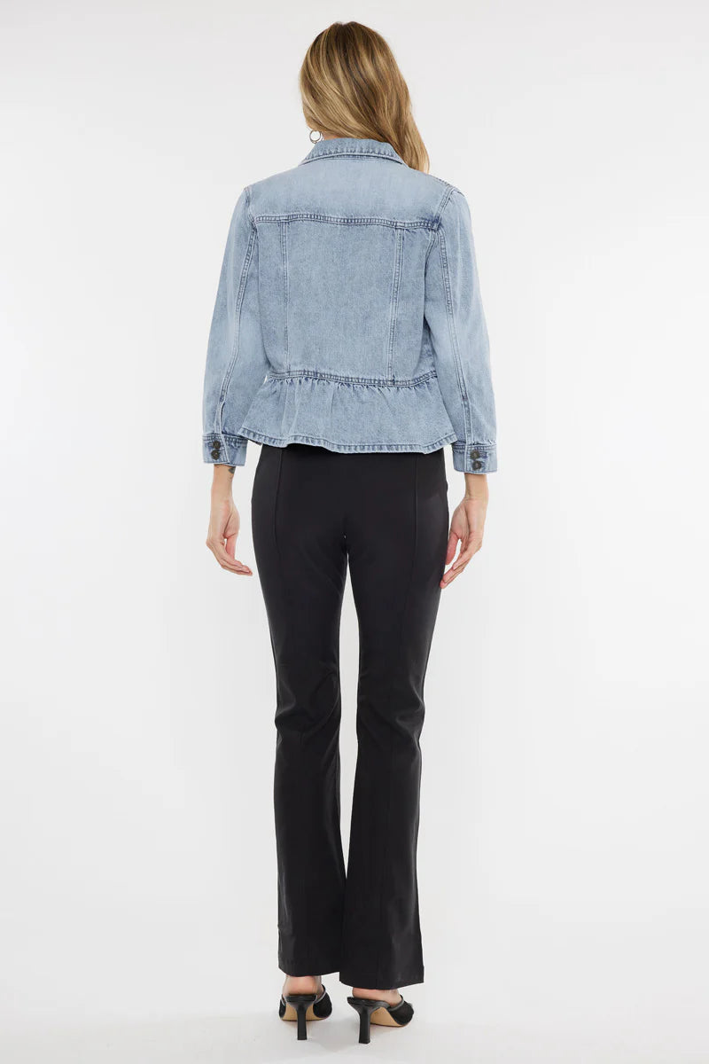 Marilou Peplum Denim Jacket