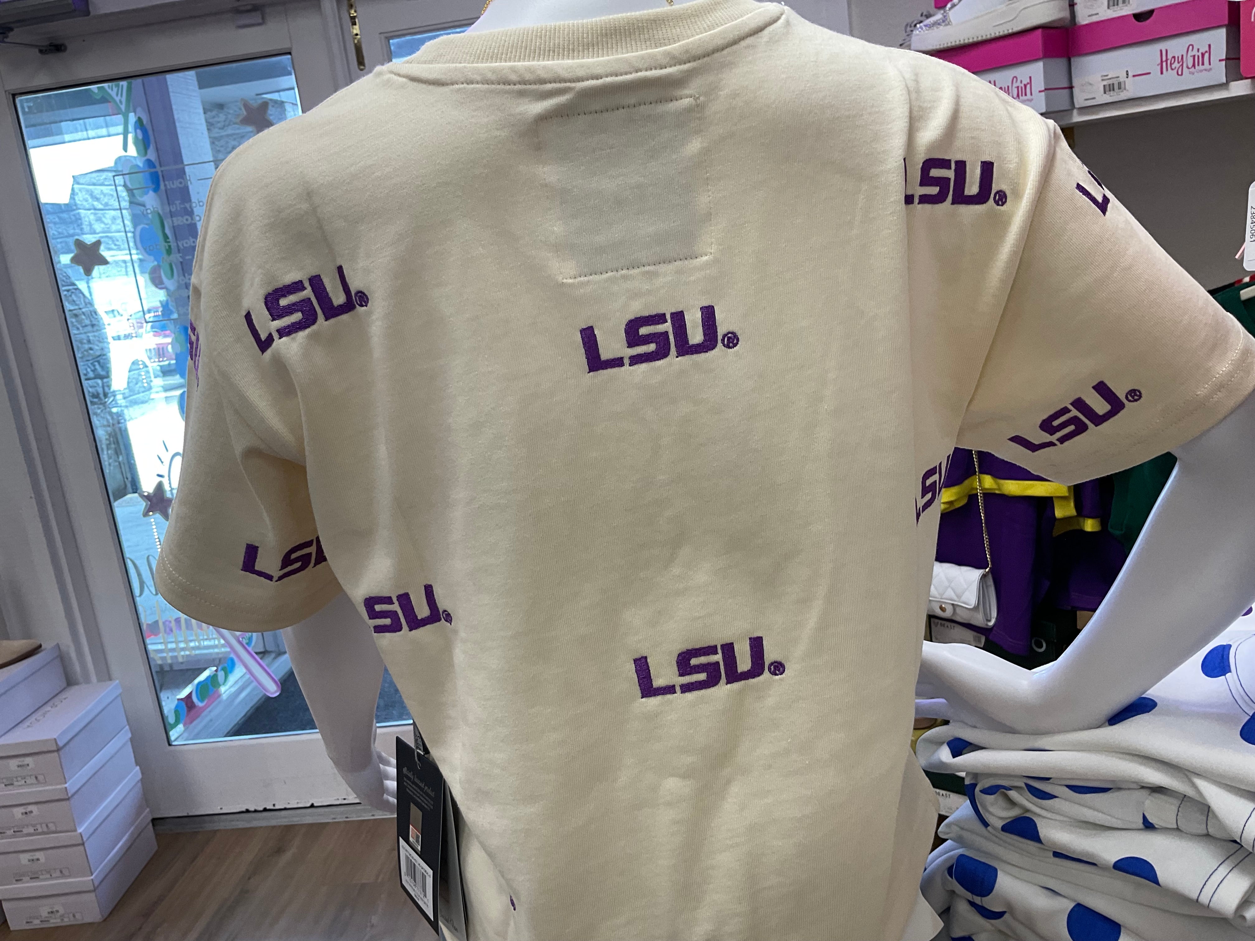 Lsu Ritter Multi Color Heavyweight Crop Tee