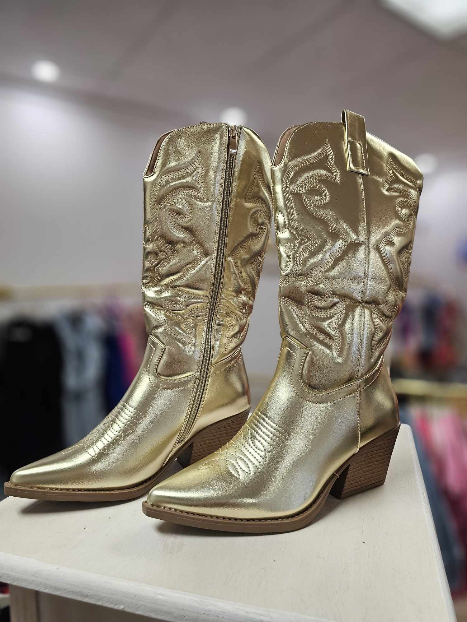 ELK- GOLD  METALLIC BOOT-FINAL SALE, NO RETURN/EXCHANGE