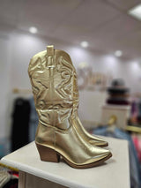 ELK- GOLD  METALLIC BOOT-FINAL SALE, NO RETURN/EXCHANGE